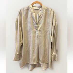 Soft Surroundings Gigi Pullover in Champagne Gold Women’s Large (14-16) #5732